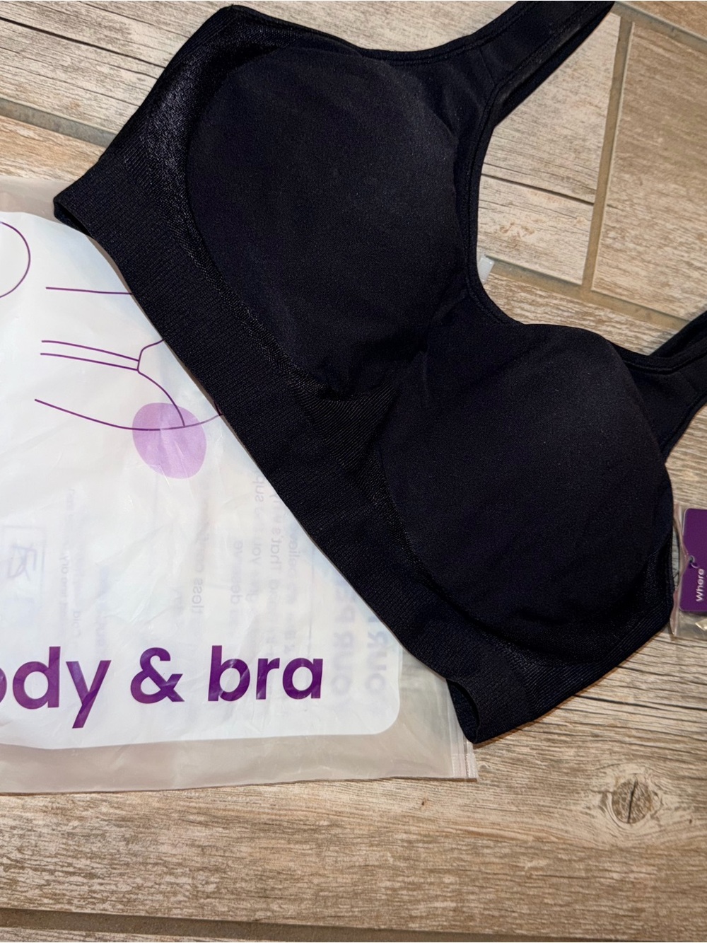 Secret Support Wireless Comfort Bra - Black by Body & Bra
